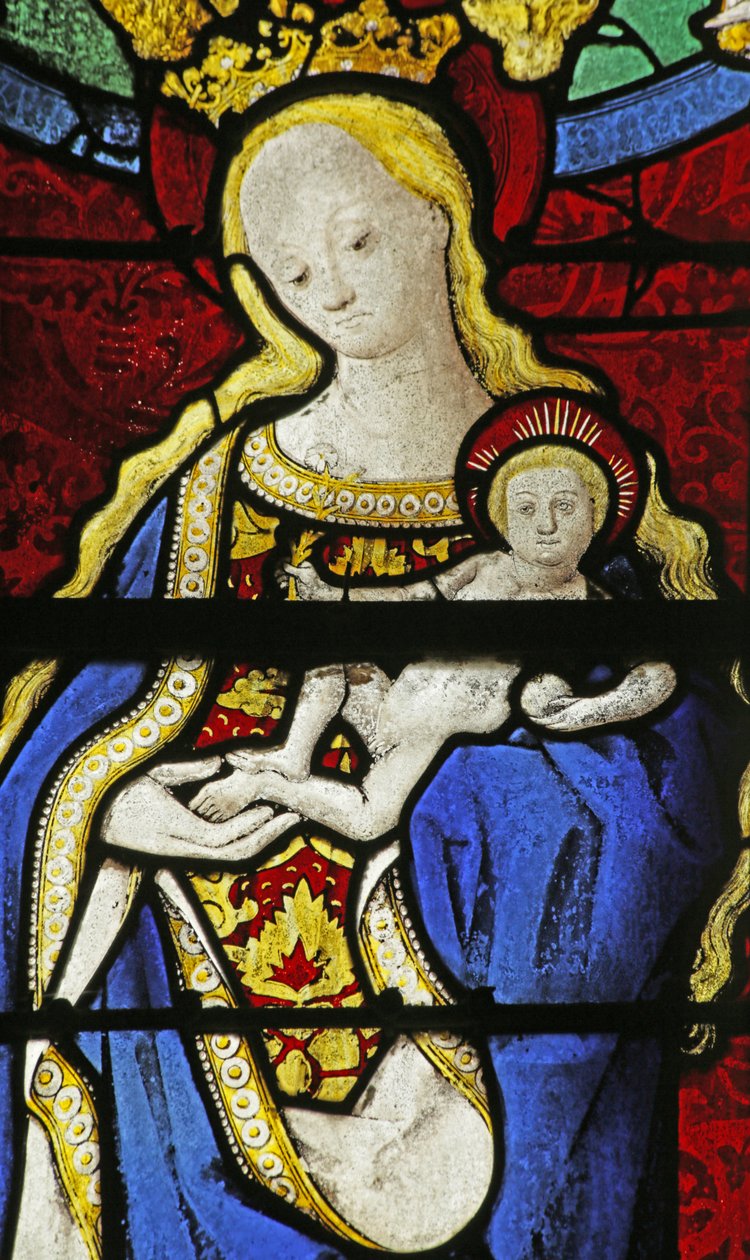 Window depicting the Virgin Mary by French School