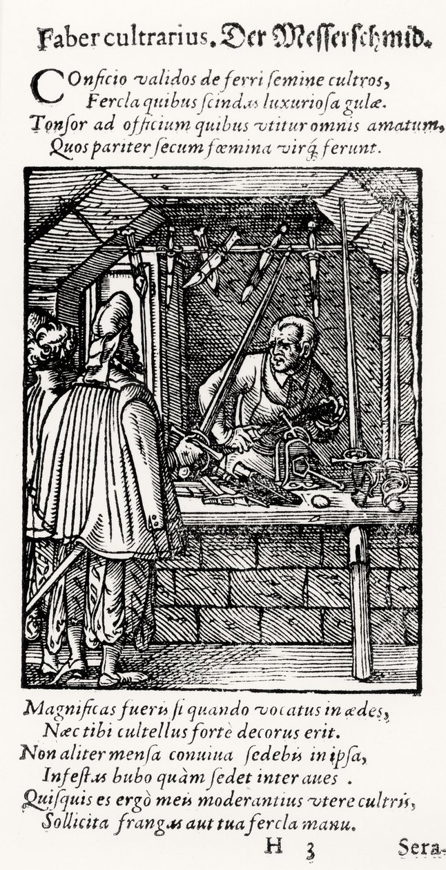 The Knife Maker, published by Hartman Schopper by German School