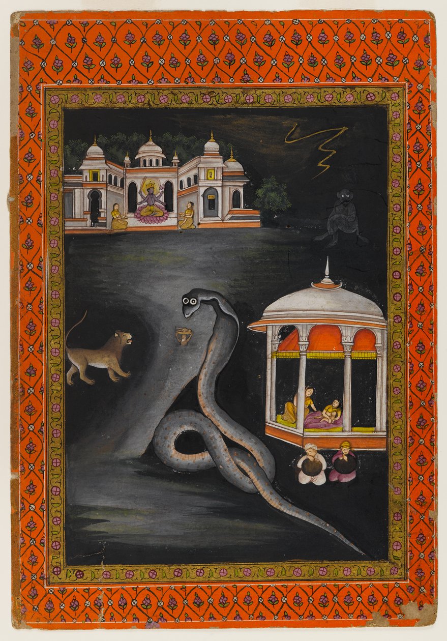Krishna Carried Across the River by Indian School