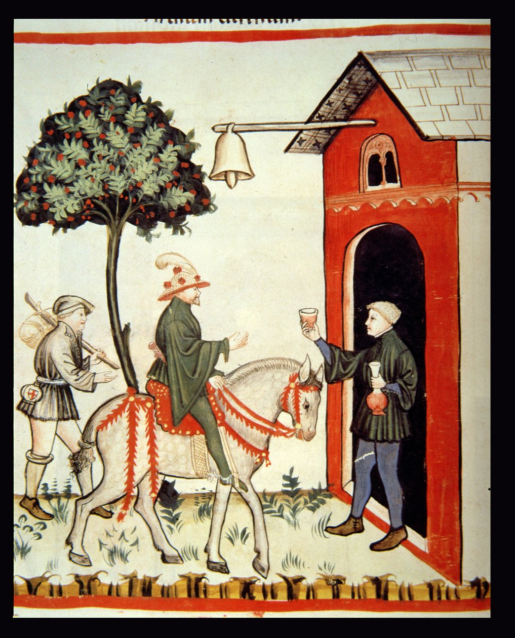 The Glass of Red Wine, from Tacuinum Sanitatis Codex Vindobonensis by Italian School