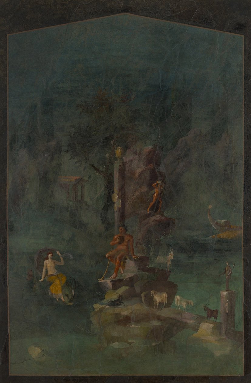 Polyphemus and Galatea in a Landscape, from the Imperial Villa at Boscotrecase by Roman