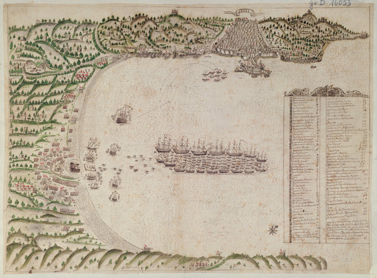 A Battle at Algiers by Spanish School