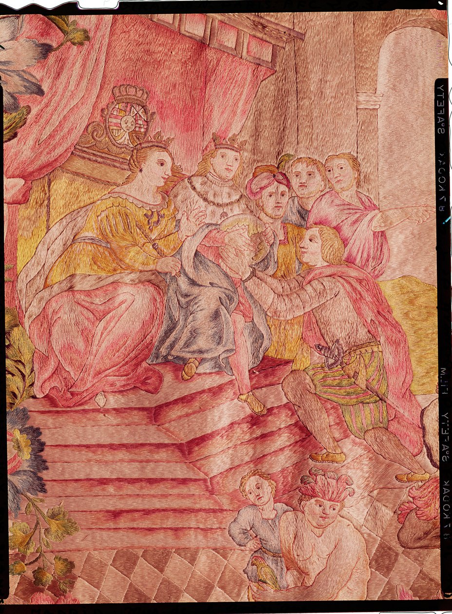 Christopher Columbus before Ferdinand II of Aragon on his return from the discovery of America by Spanish School