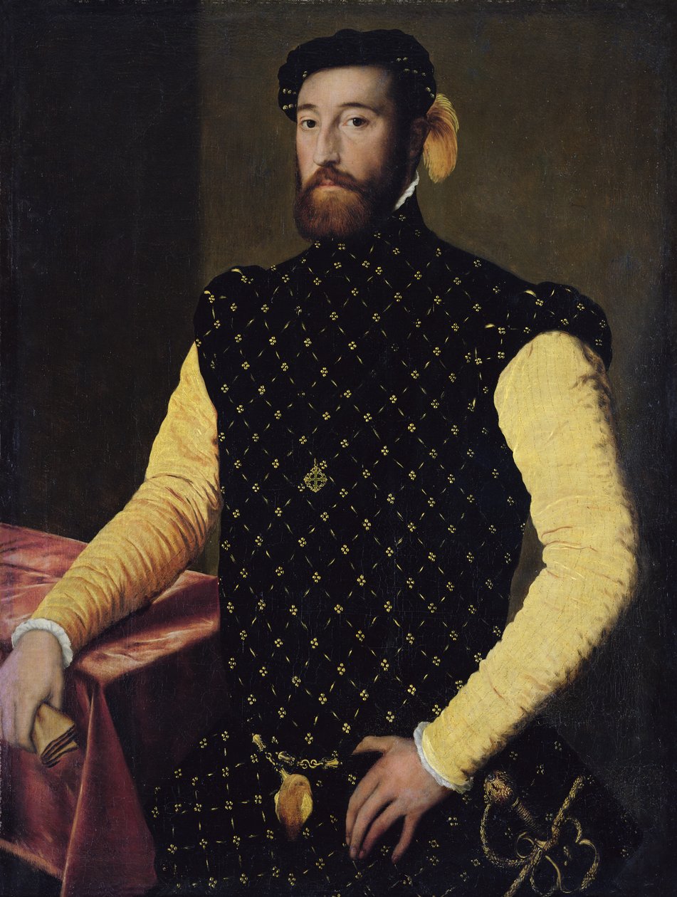 Man wearing the Cross of the Order of Alcantara by Spanish School
