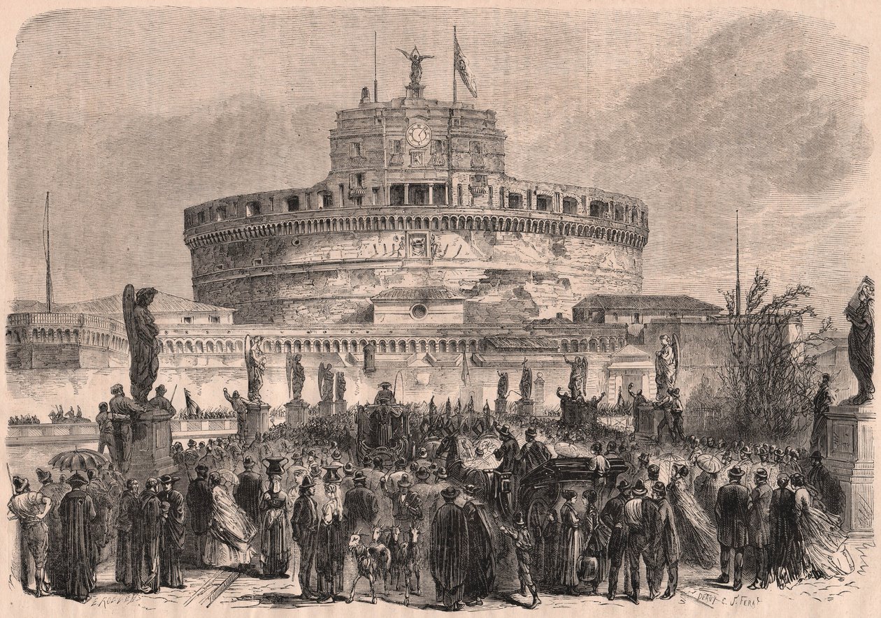 View of St. Angelo Castle, Rome, Italy by Unknown