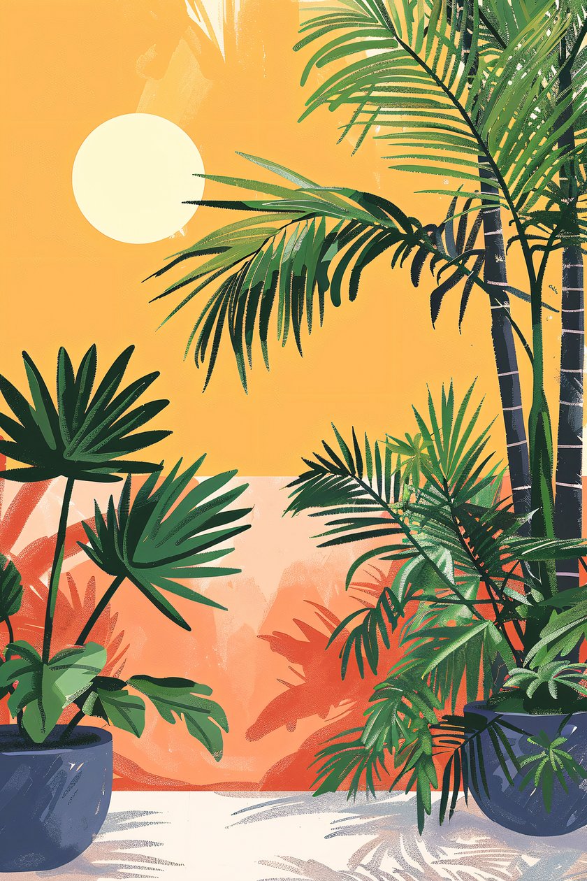 Boho Aesthetic Poster with Nova House Plant by F. Abderrahim