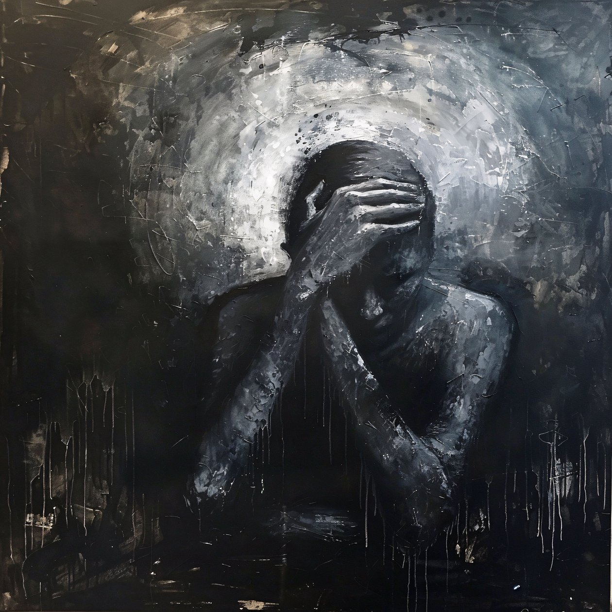 Abstract Surrealism Black & Dark chaos by F. Abderrahim