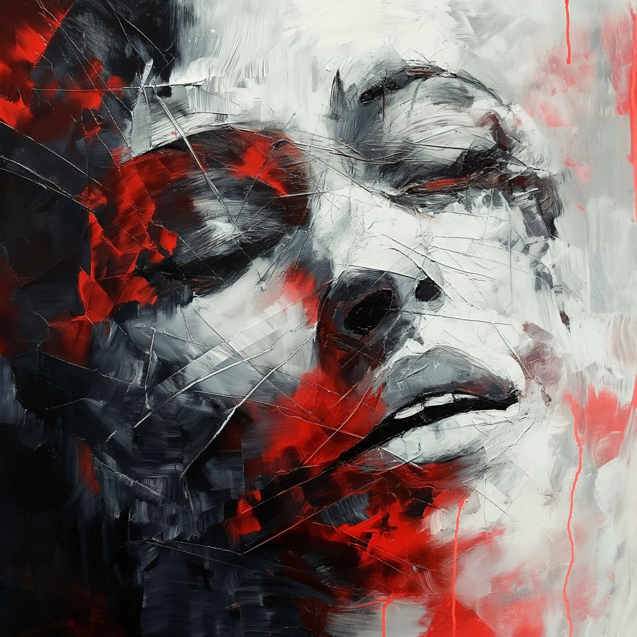 Painting About Pain & Suffering by F. Abderrahim