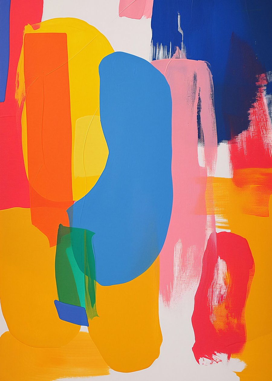 Happy color painting minimalist kid friendly style by F. Abderrahim
