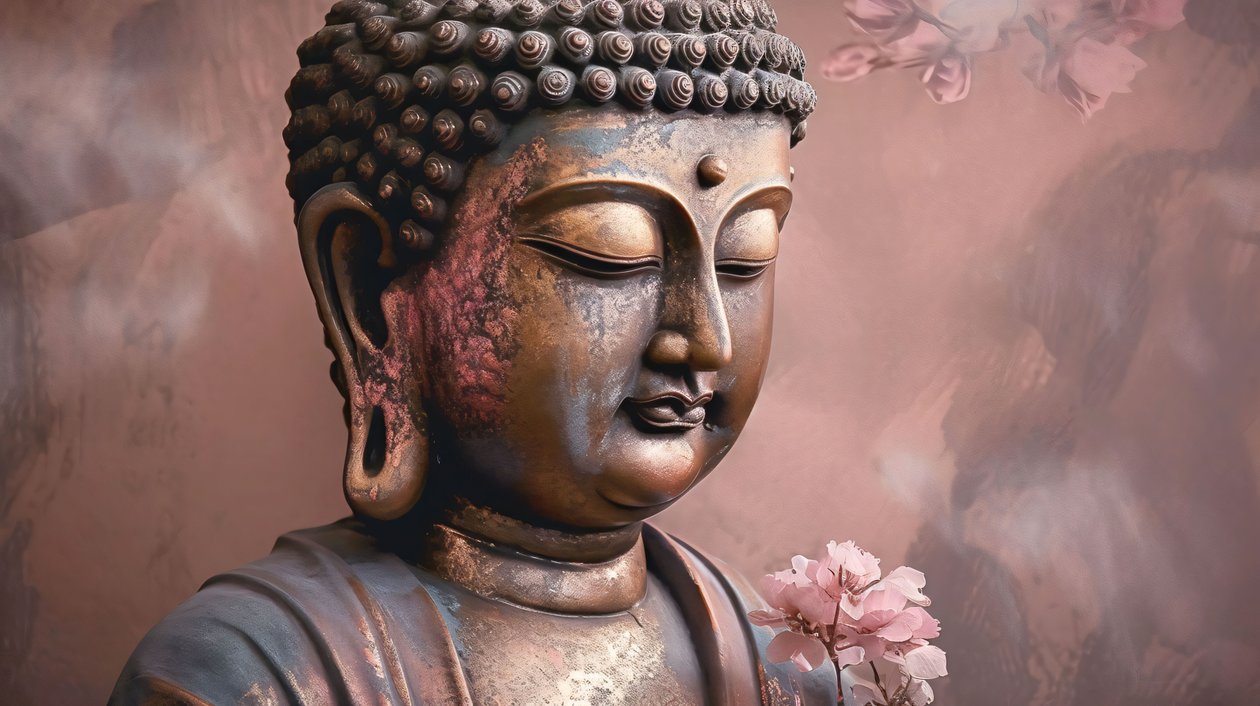 Peaceful Buddha on Lotus by F. Abderrahim