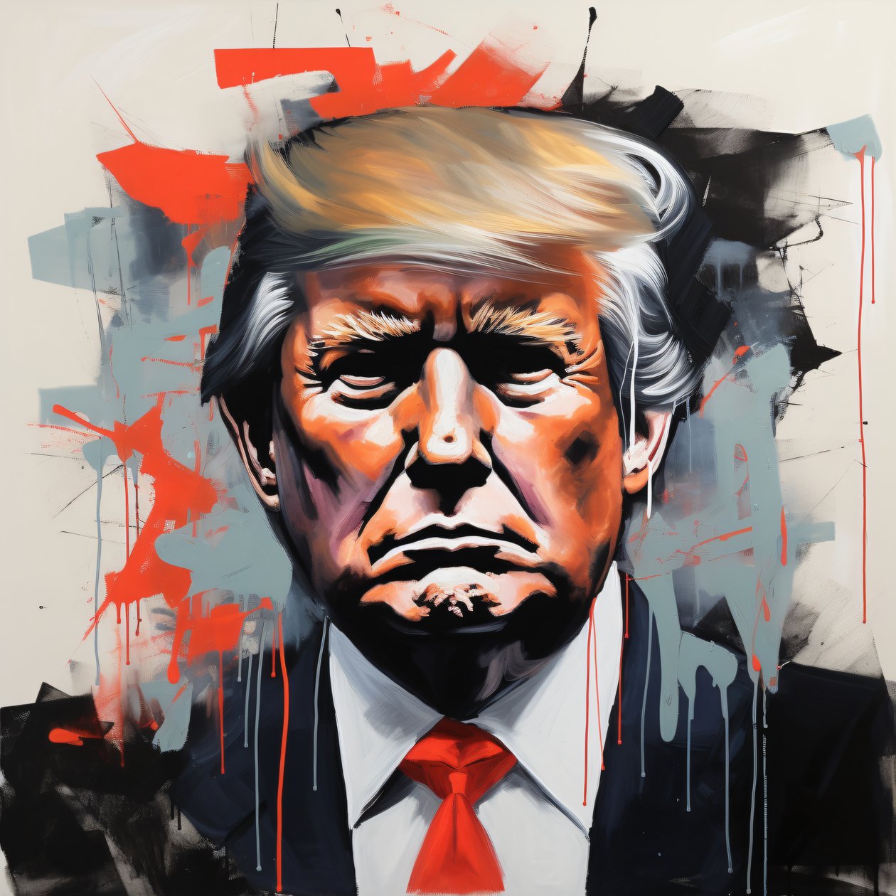 Canvas Print of Donald Trump Painting by F. Abderrahim