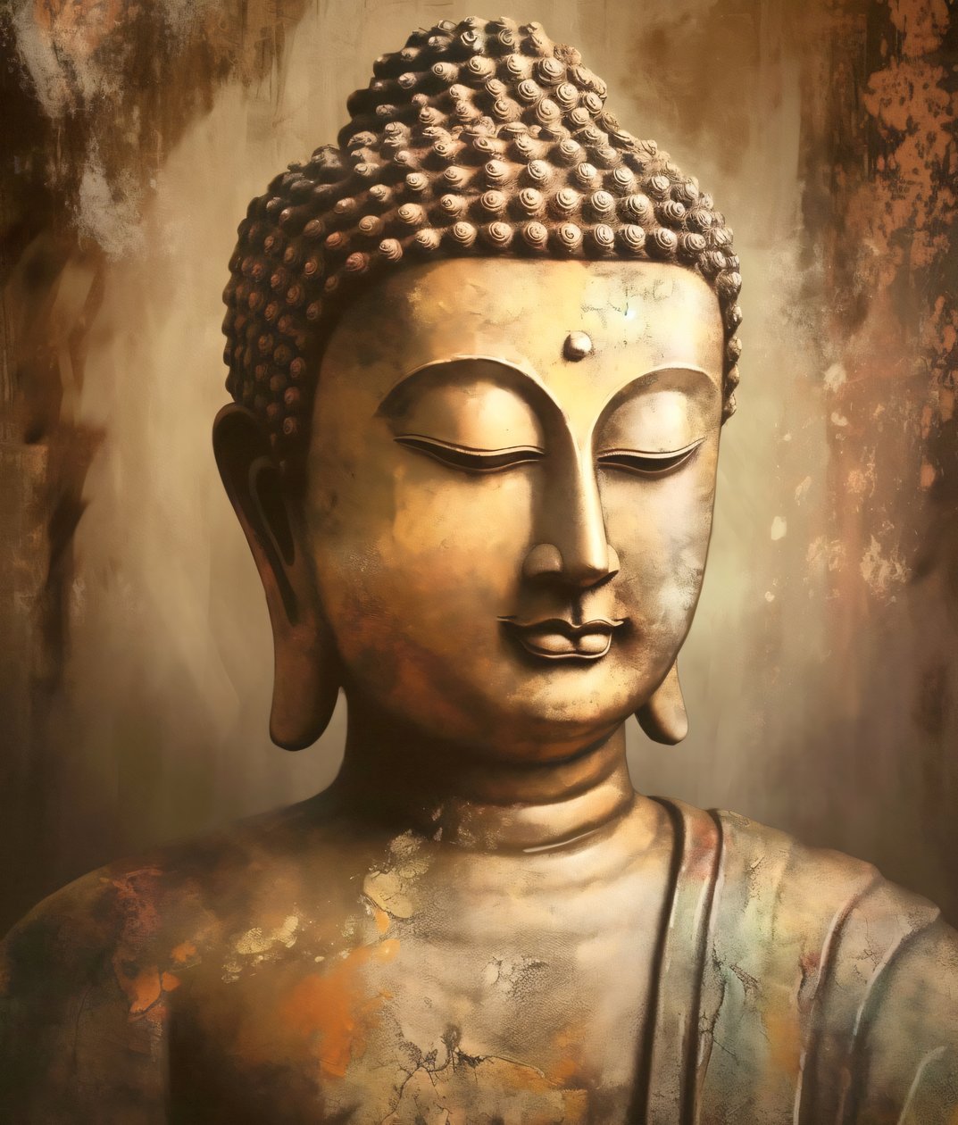 Photorealistic Buddha in Meditation by F. Abderrahim