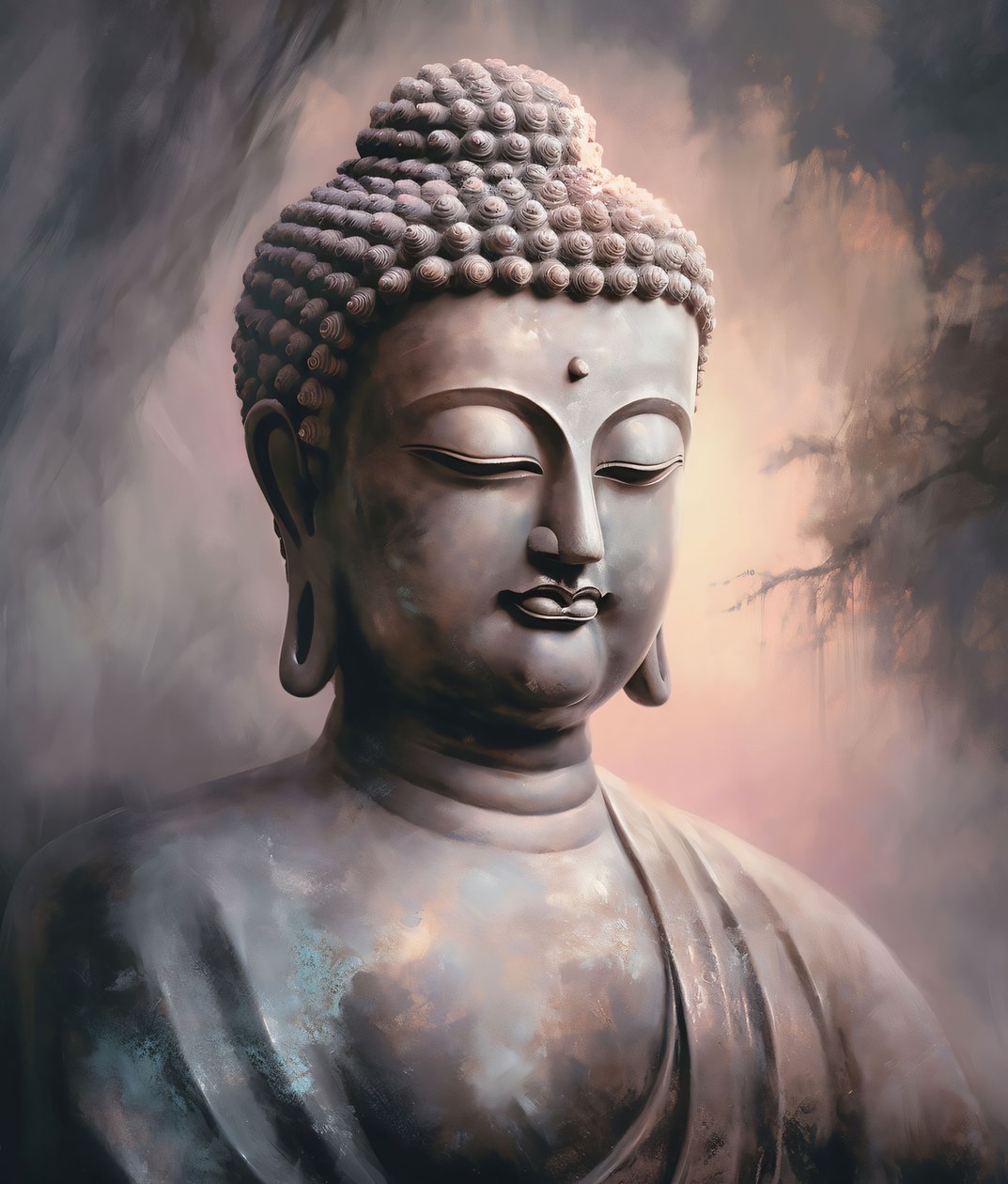 Buddha Portrait in Meditation by F. Abderrahim
