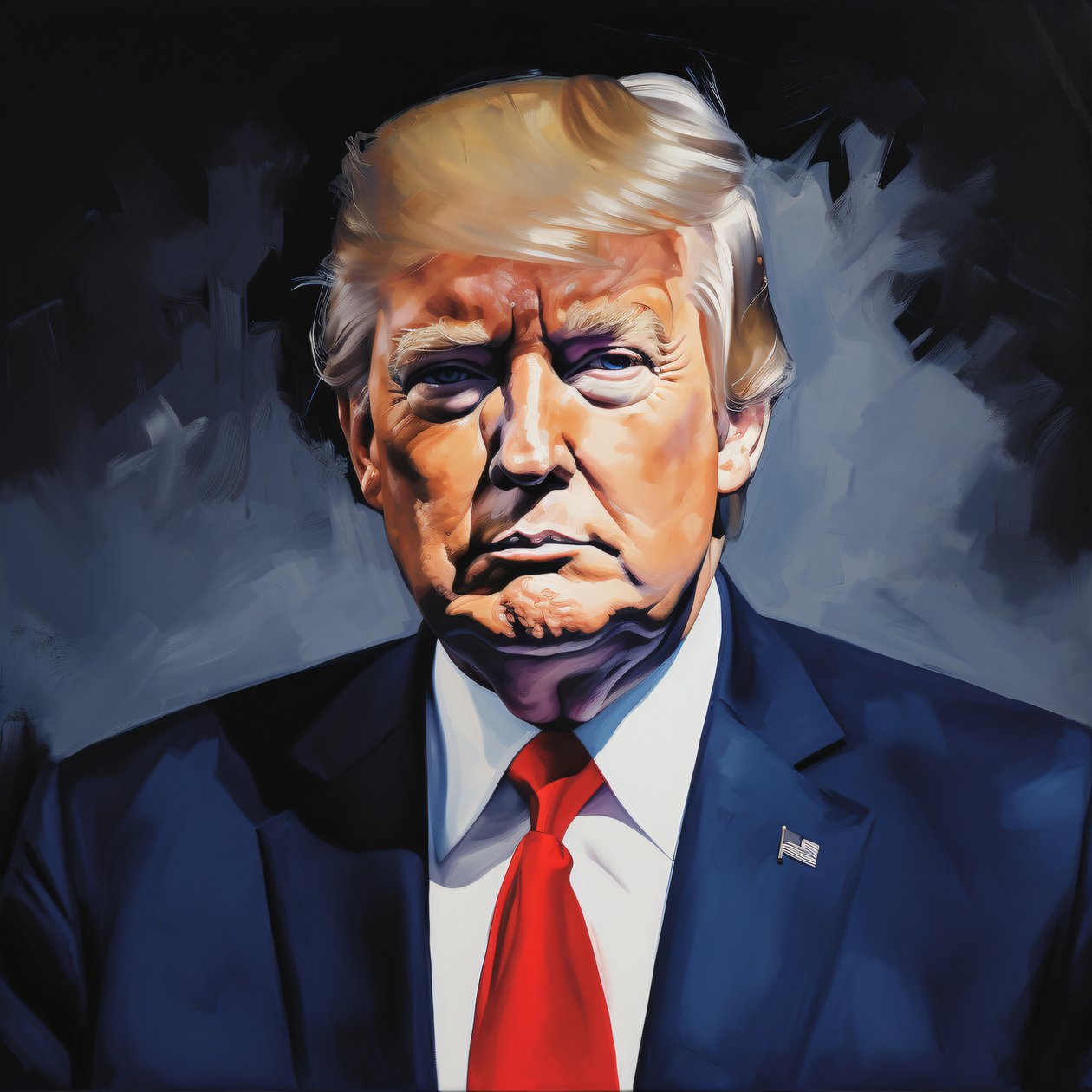 Acrylic Donald Trump Politics Art by F. Abderrahim