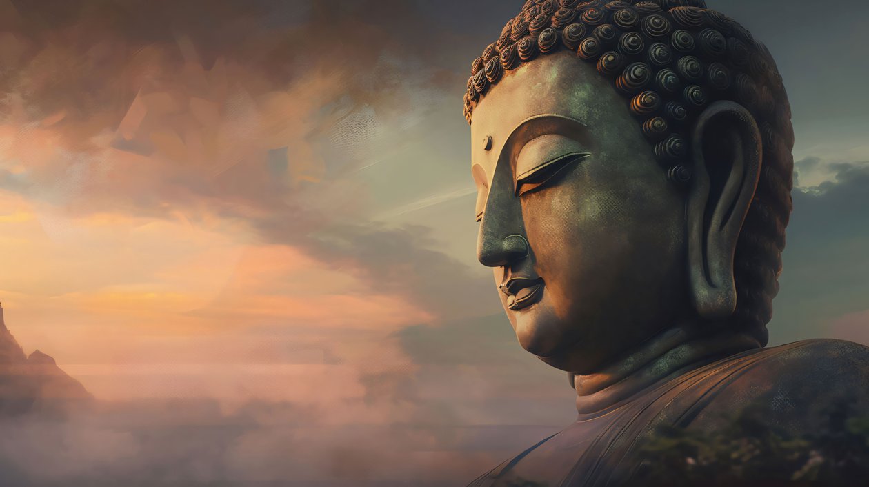 Buddha Statue Painting by F. Abderrahim