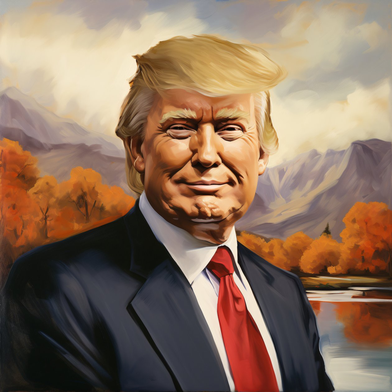 Donald Trump Painting by F. Abderrahim