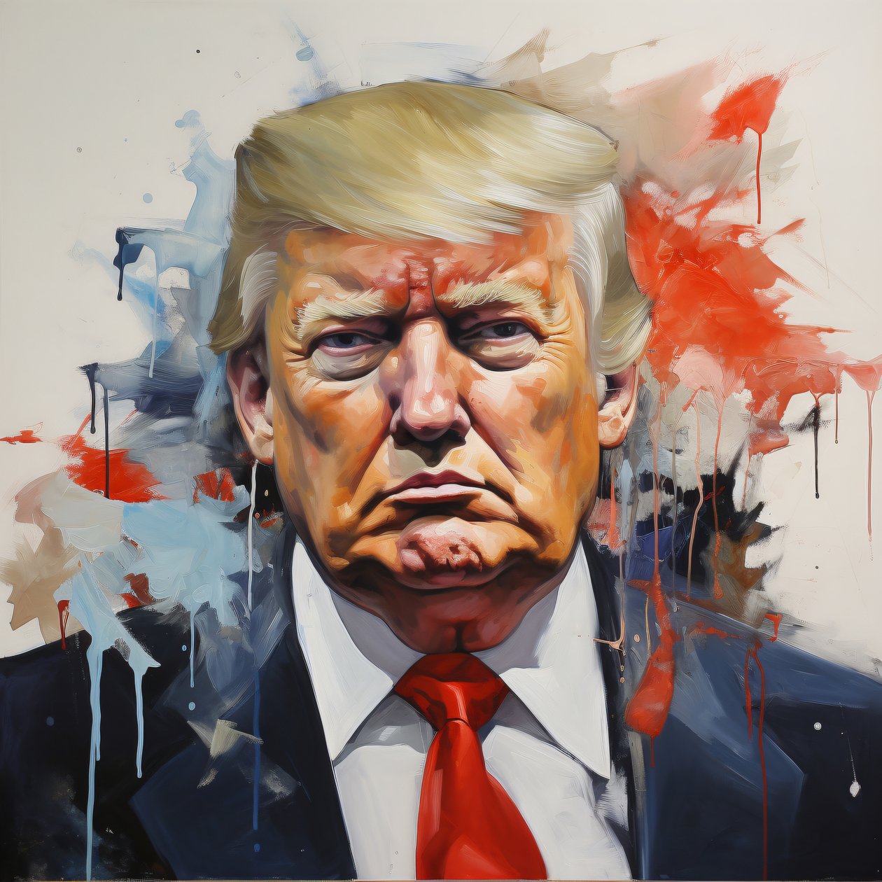 Donald Trump Pop Art Canvas by F. Abderrahim