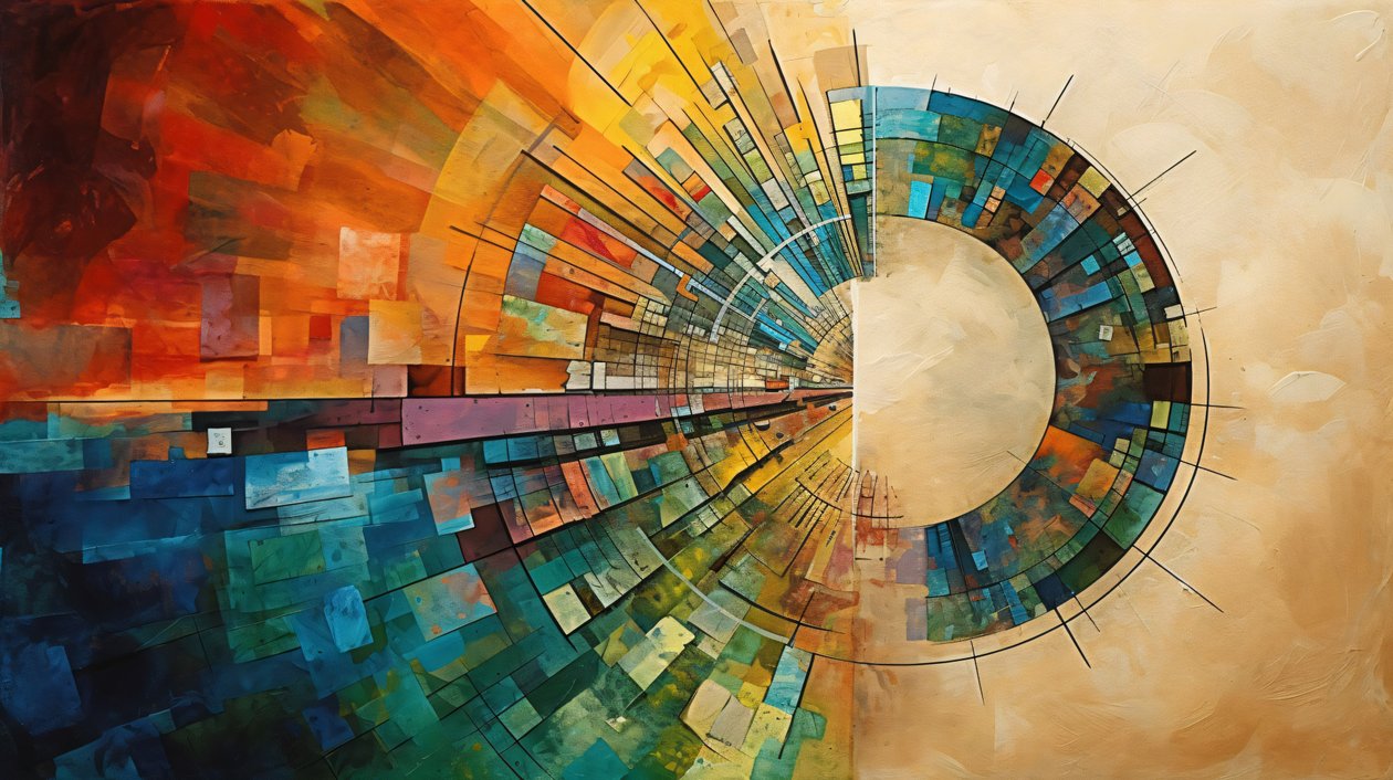 Vivid Abstract Painting by F. Abderrahim