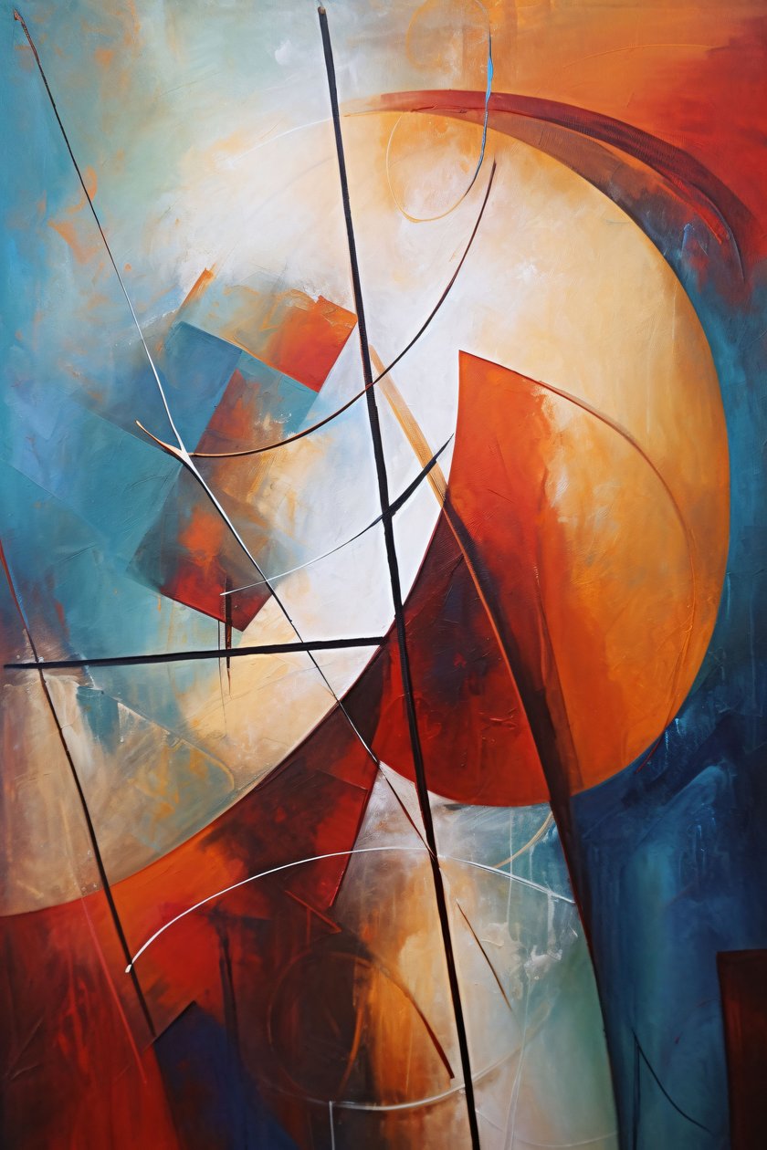 Shapes and Lines Abstract Art by F. Abderrahim