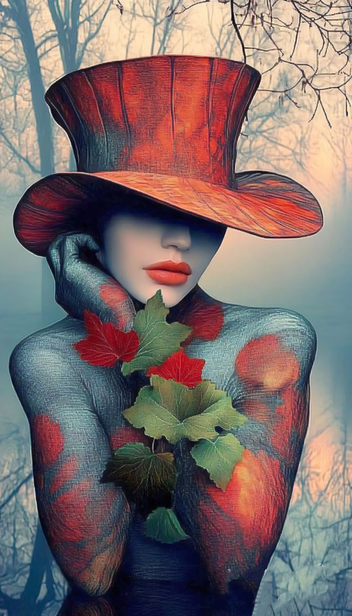 Girl with red hat by F. Abderrahim