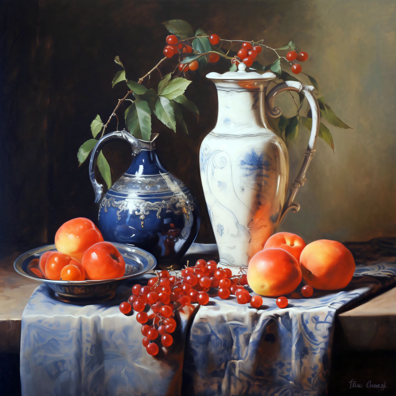 Still Life Fruit by F. Abderrahim