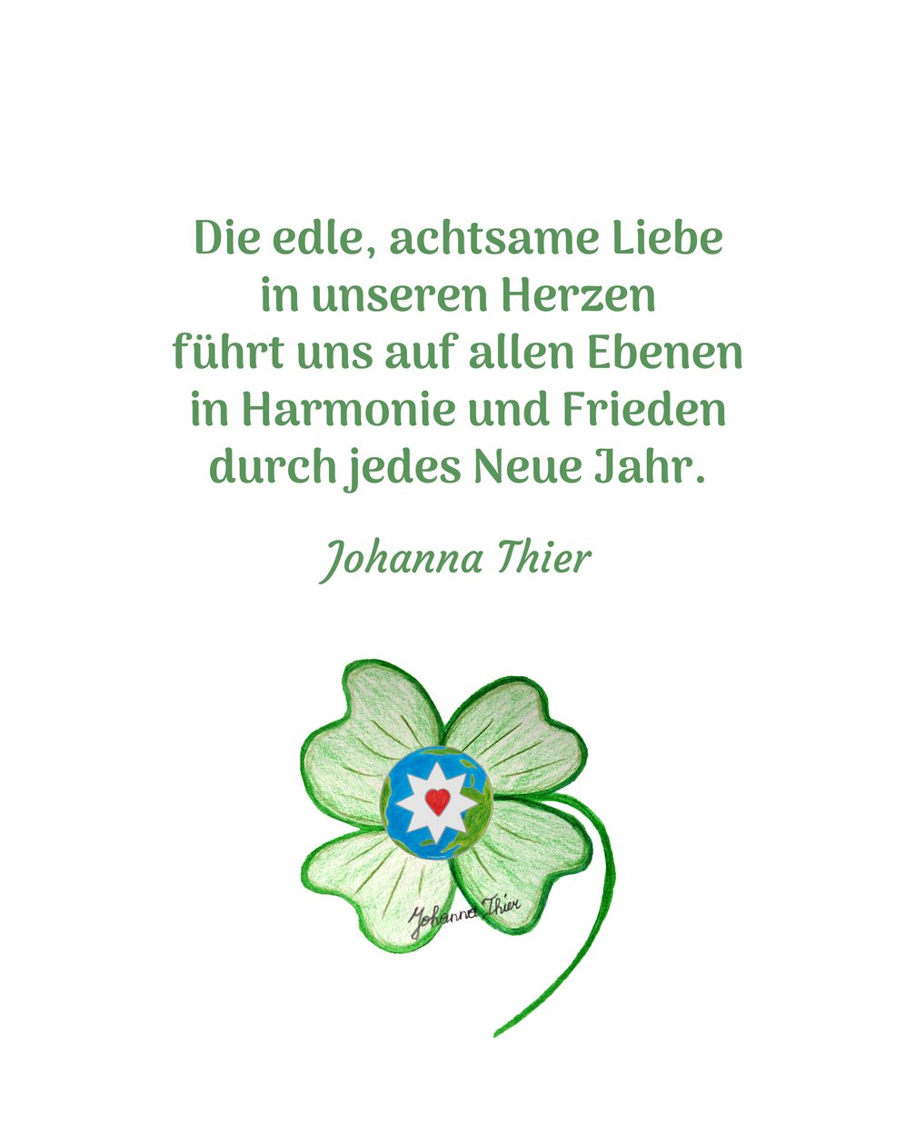 A Lucky Charm for All People of This World - Version 1 by Johanna Thier