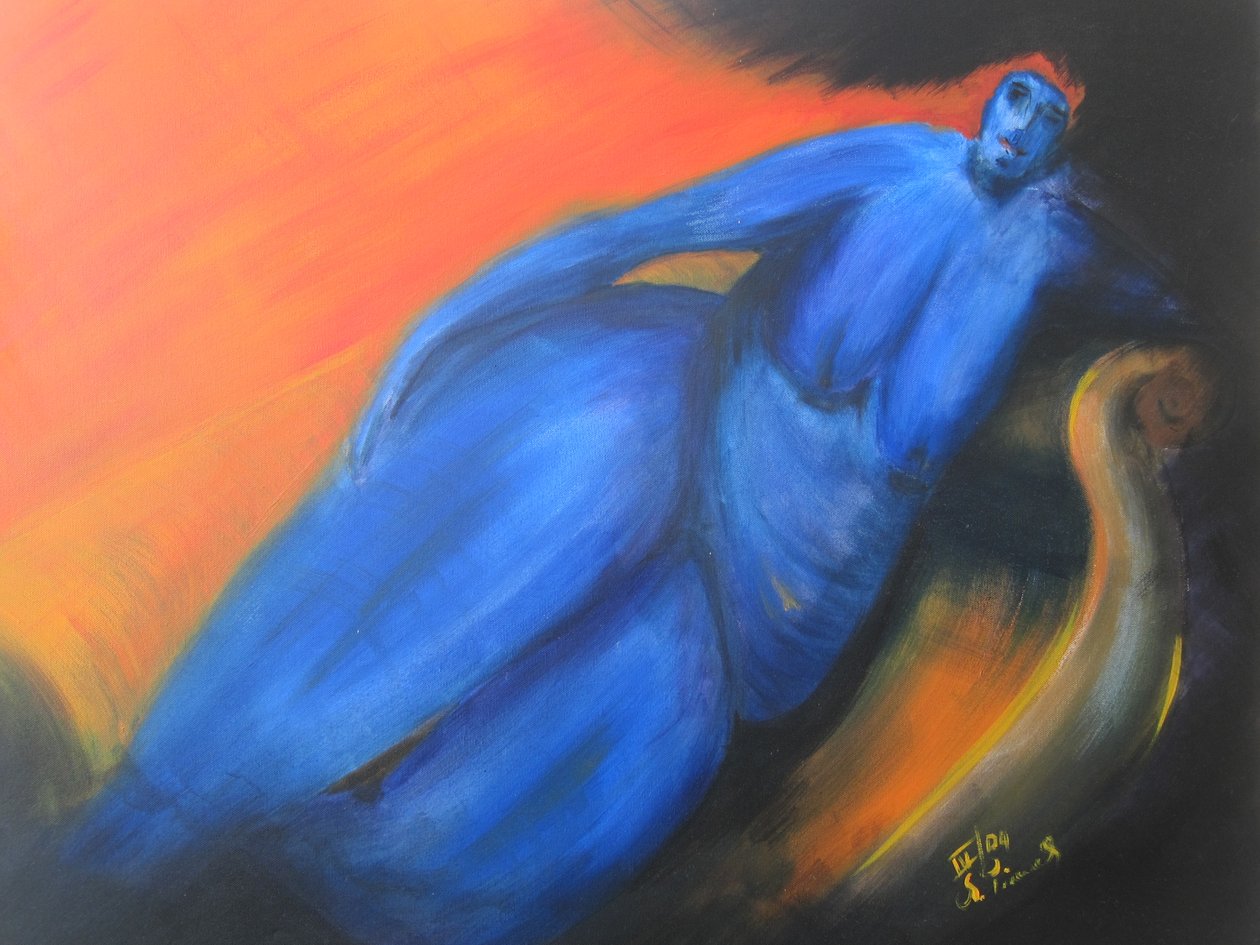 Die blaue Frau by Christian Piecuch