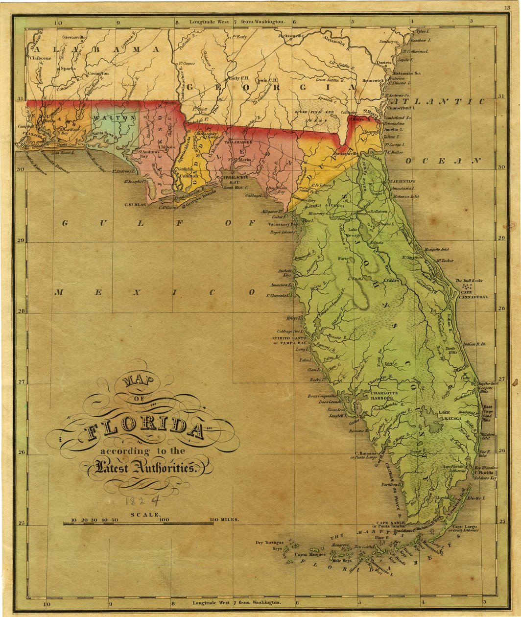 Map of Florida by A. Finley