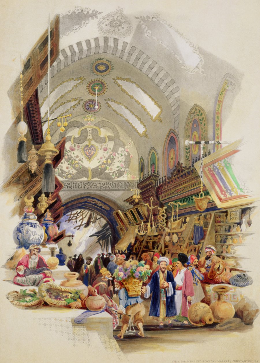 The Missr Tcharsky, or Egyptian Market, in Constantinople by A. Margaretta Burr