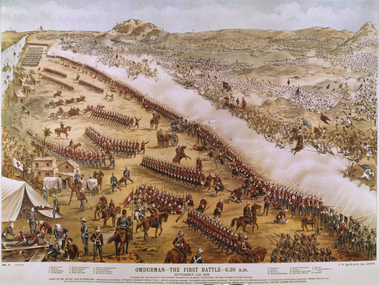 Omdurman, The First Battle - 6.30 a.m. September 2nd 1898 by A. Sutherland