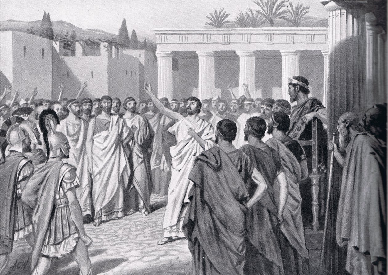 Congress of the Peloponnesian States in Sparta in 432 BC, Illustration from 