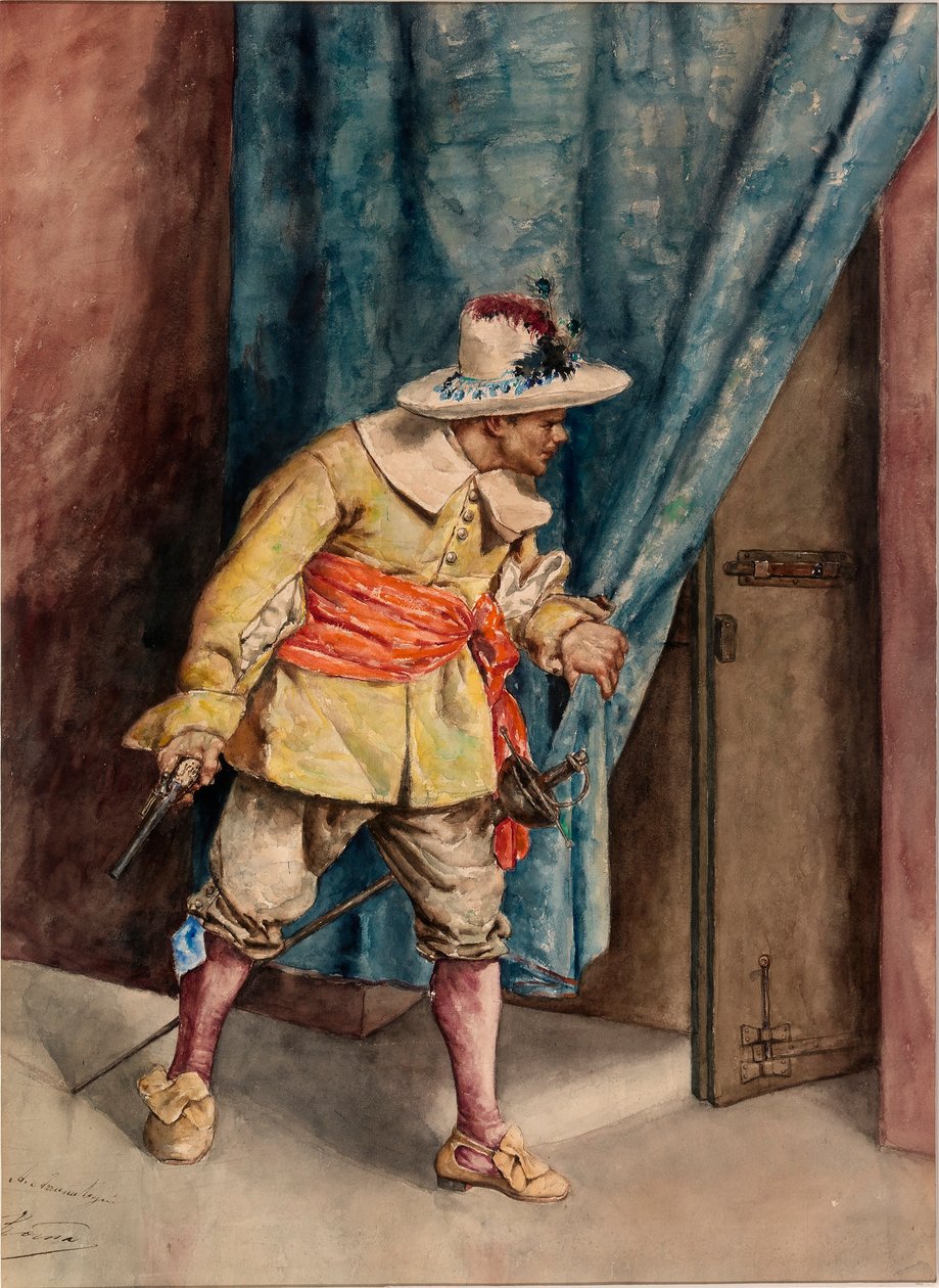 Musketeer on Guard by A. Arrunategin