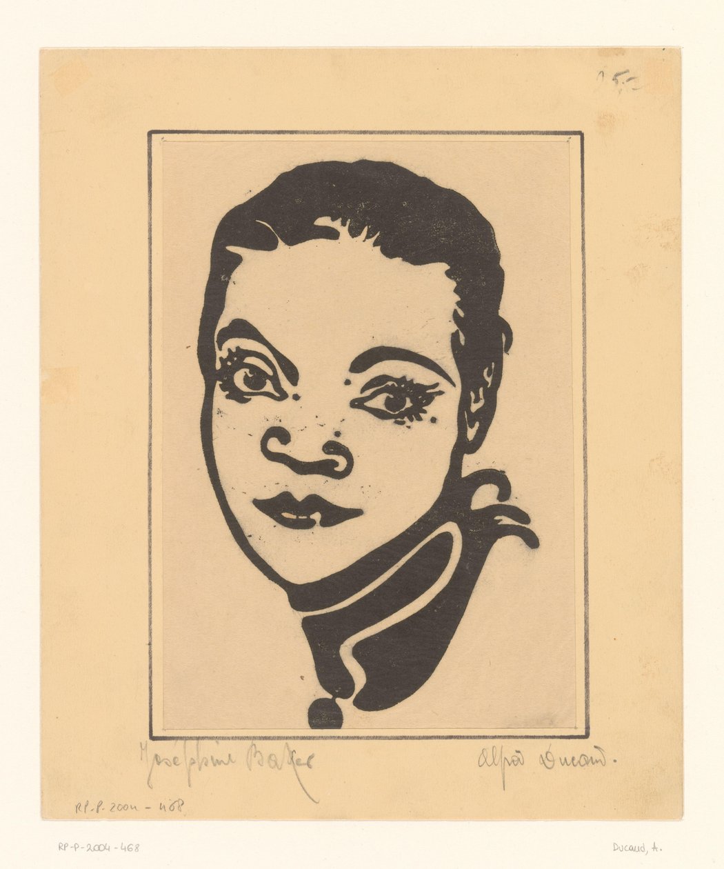 Portrait of Josephine Baker by A. Ducand