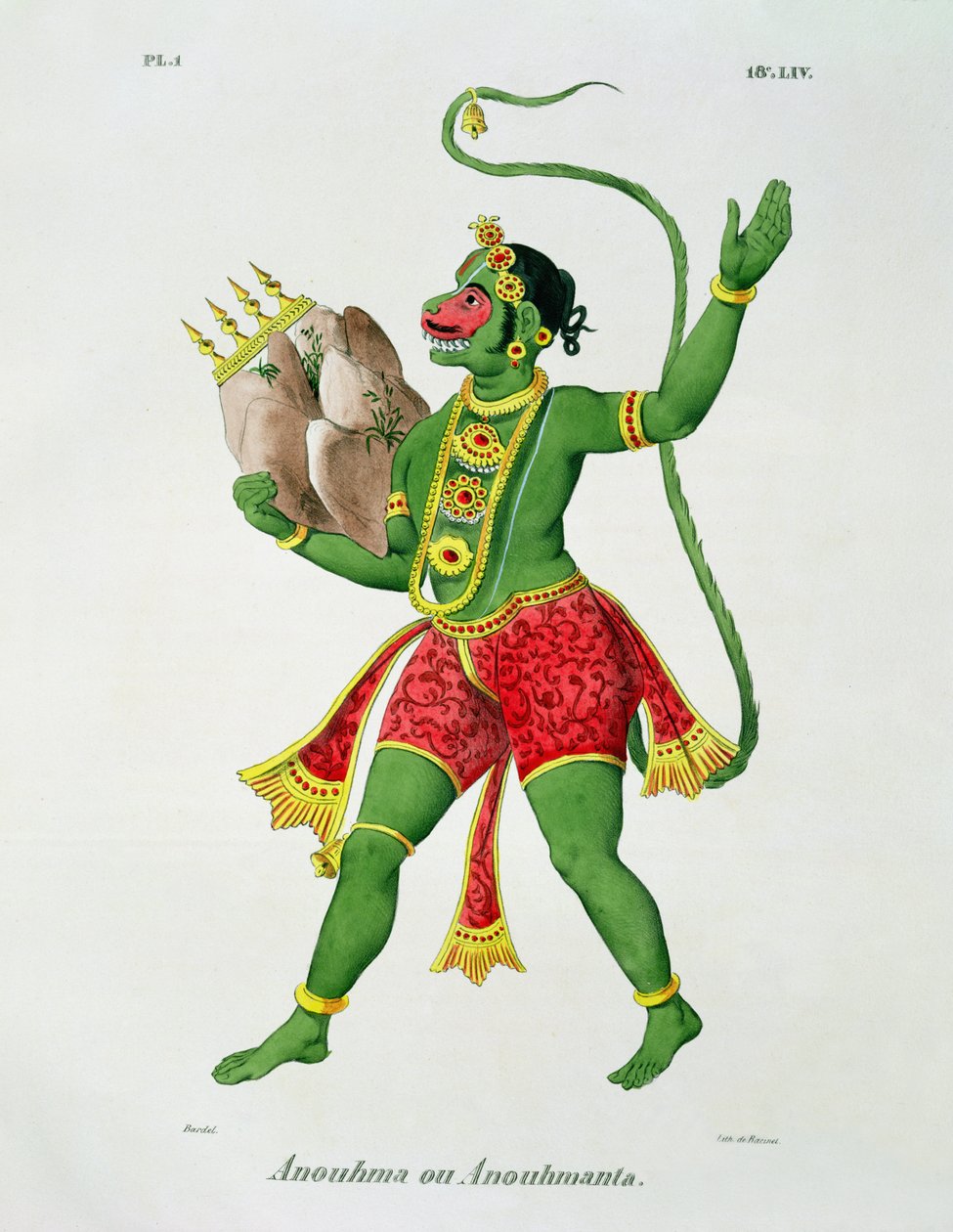 Hanuman, engraved by de Racinet by A. Geringer