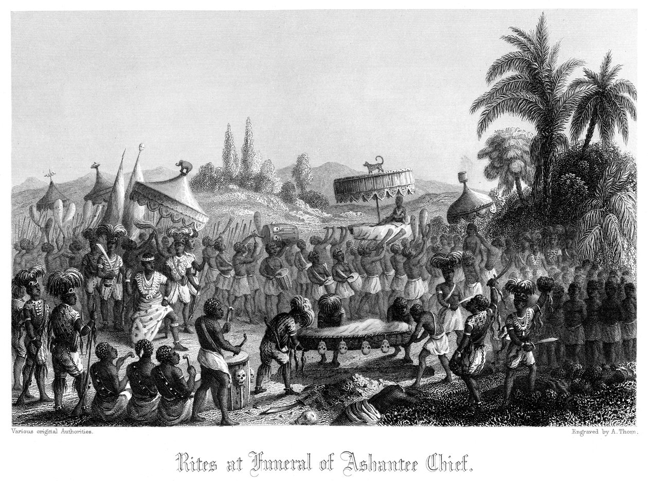 Rites at Funeral of Ashantee Chief by A. Thom