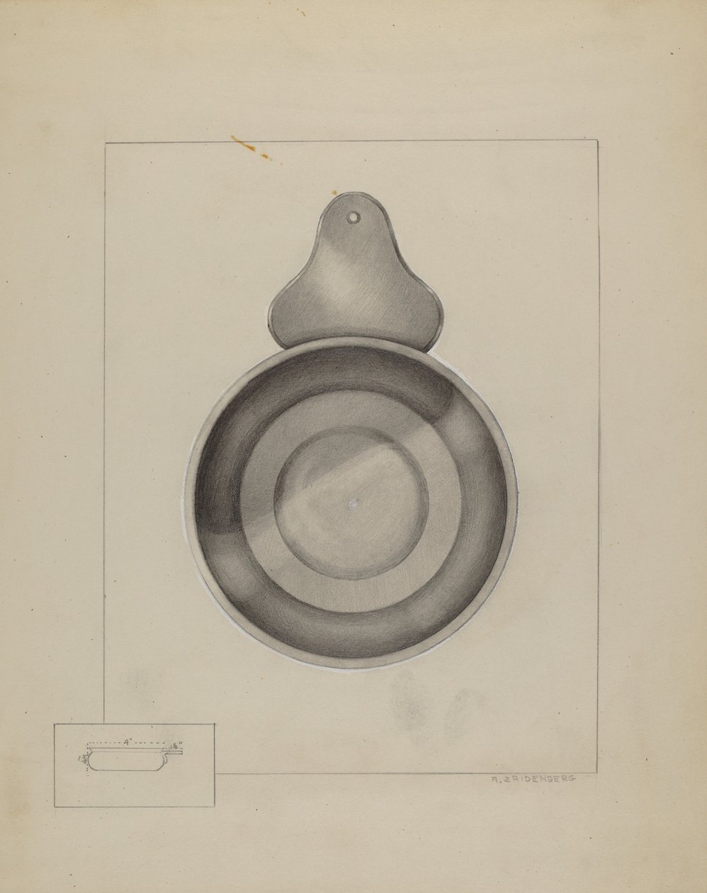 Pewter Porringer by A. Zaidenberg