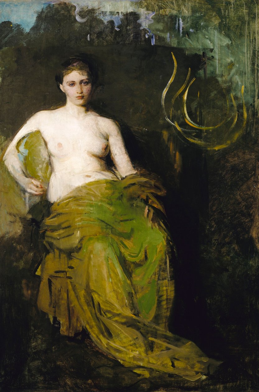Half Draped Figure by Abbott Handerson Thayer
