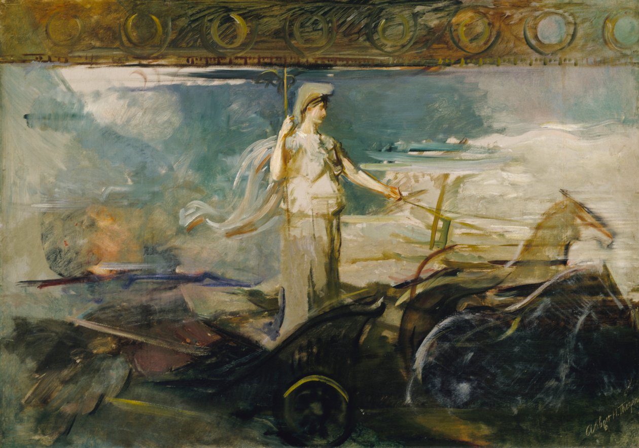 Minerva in a Chariot, ca. 1894 by Abbott Handerson Thayer