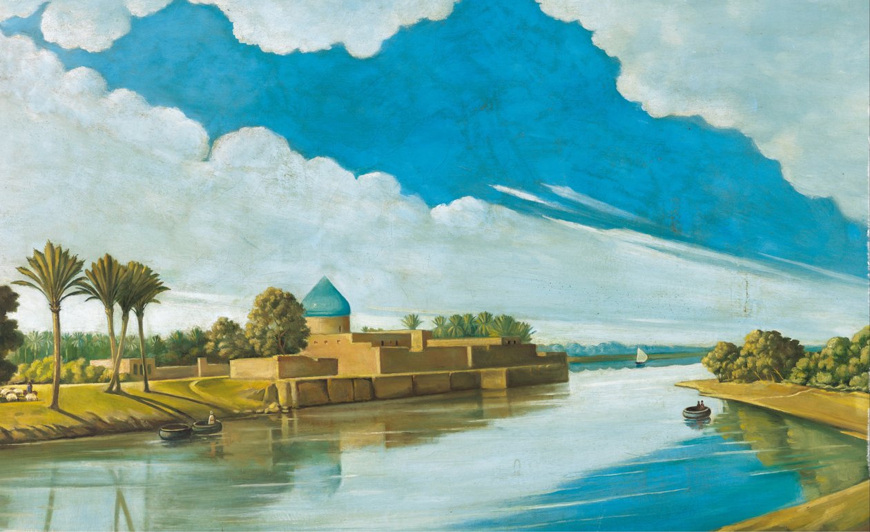 River Scene on the Banks of the Tigris by Abdul Qadir al Rassam