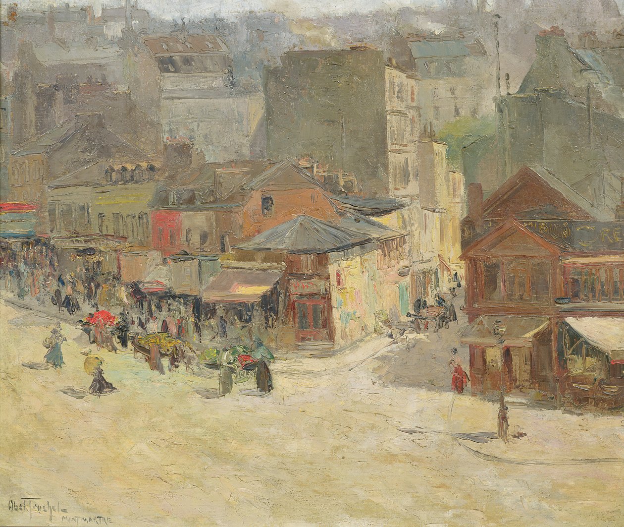 Street scene in Montmartre by Abel Truchet