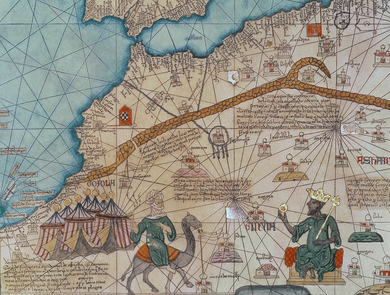 Detail from the Catalan Atlas (detail) by Abraham Cresques