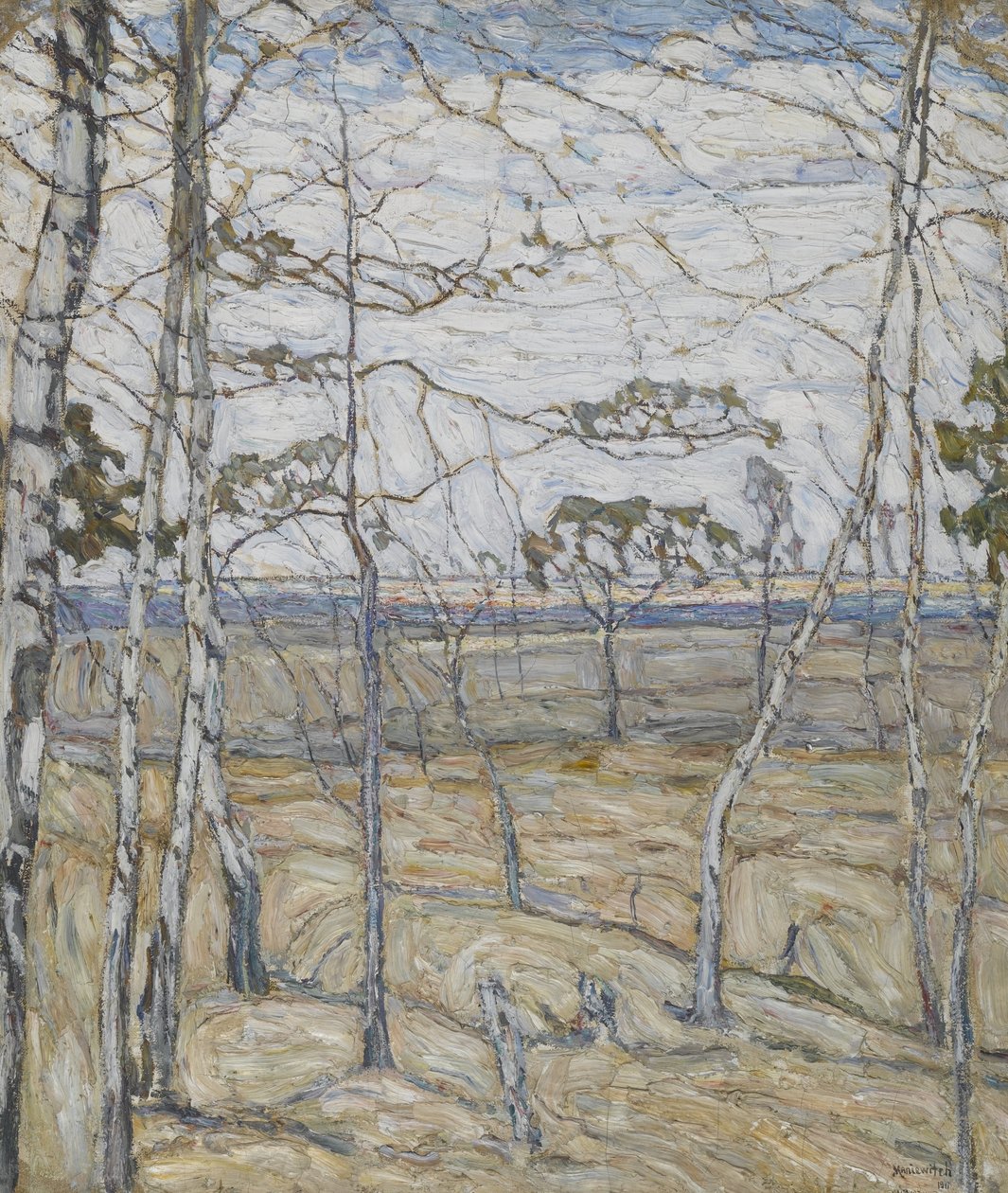 Birch Trees by Abraham Anshelovich Manievich