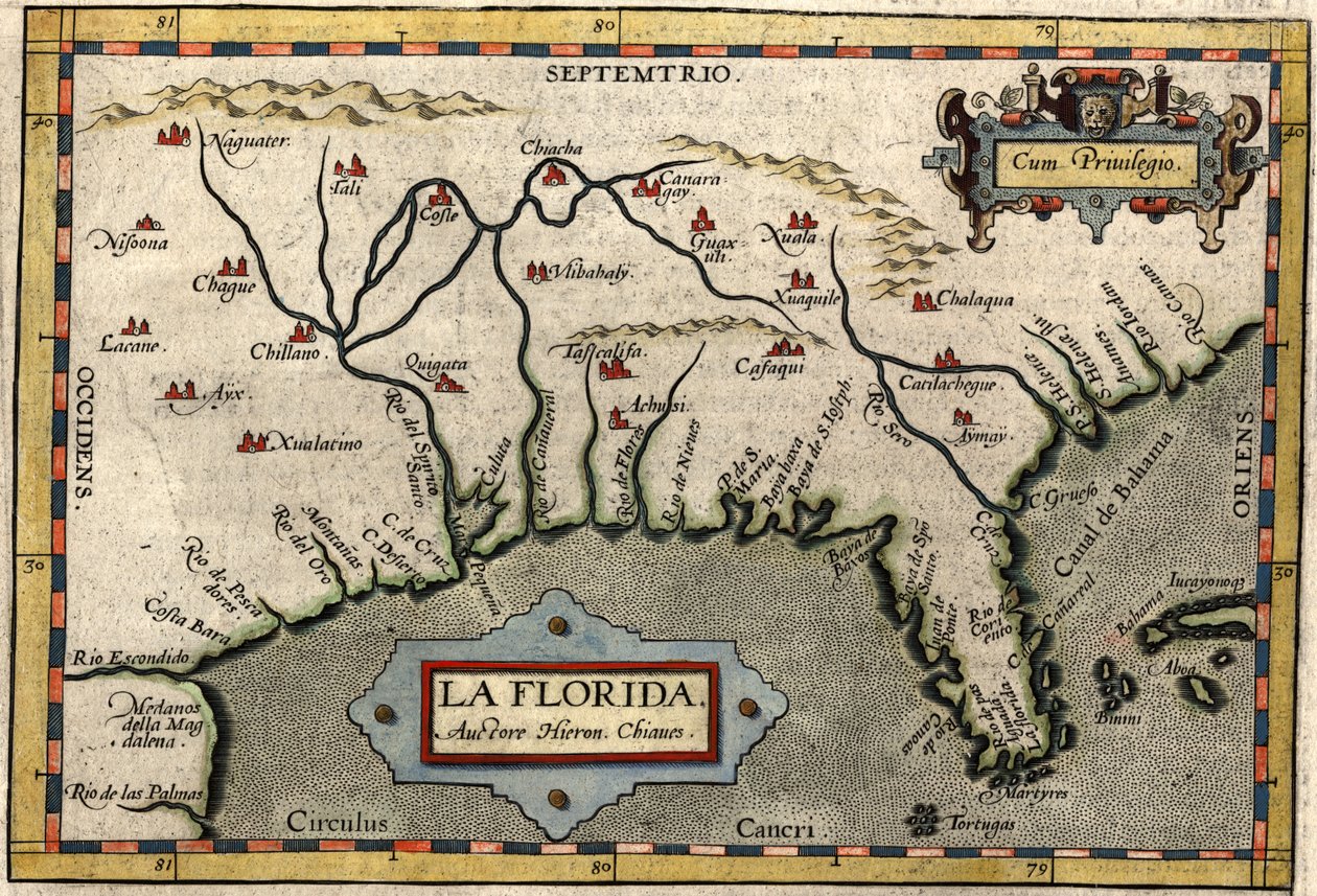 Map of Florida, c.1584 by Abraham Ortelius