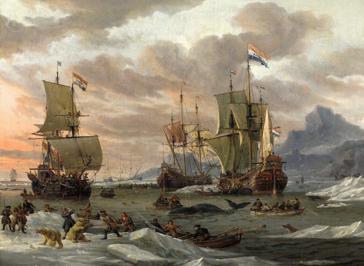 Whaling in the Polar Sea by Abraham Storck
