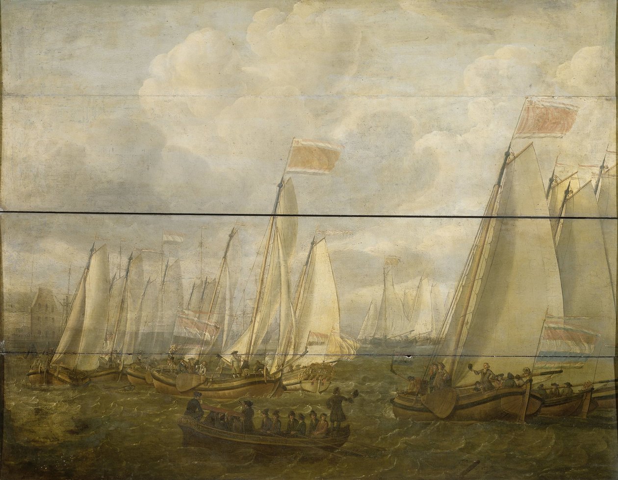 Marine Pageant on the Y off Amsterdam by Abraham  Alewijn