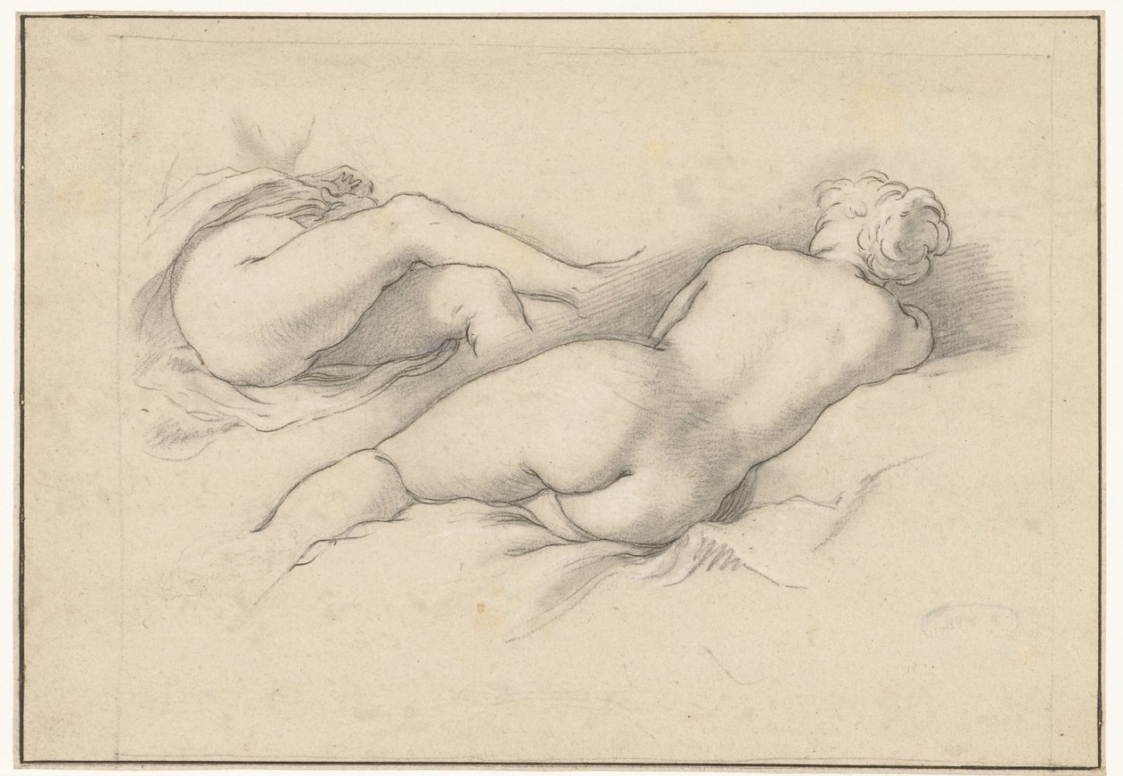 Studies of a Reclining Female Nude by Abraham Bloemaert