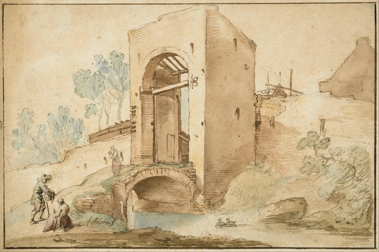 The Gateway to a Town by Abraham Bloemaert