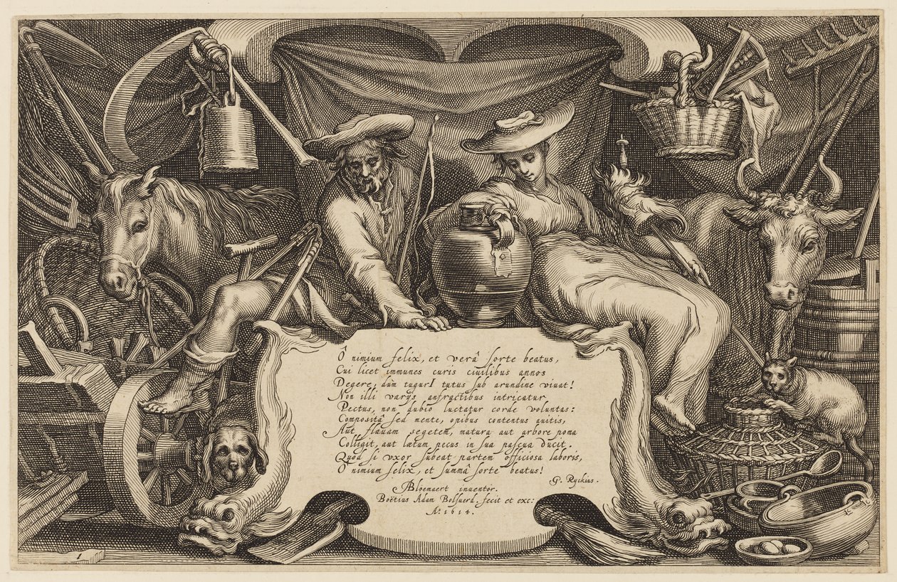Titlepage, The Farmhouse and Landscape Series by Abraham Bloemaert