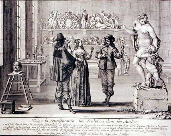 A Sculptor in His Studio by Abraham Bosse