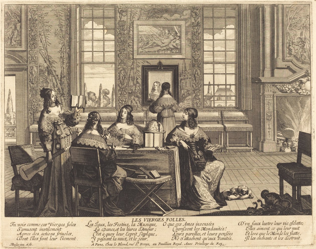 The Foolish Virgins Wasting Time by Abraham Bosse